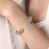 Sterling Silver Bujukan Beaded Split Bangle