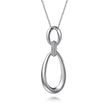 Sterling Silver Bujukan Drop Pendant Necklace