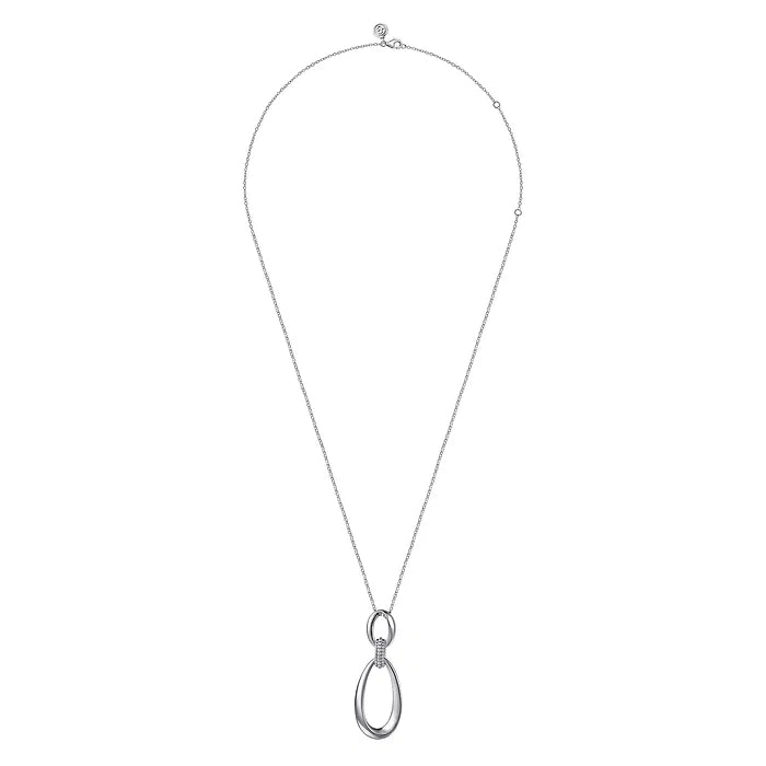 Sterling Silver Bujukan Drop Pendant Necklace