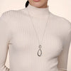 Sterling Silver Bujukan Drop Pendant Necklace