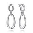 Sterling Silver Bujukan Drop Stud Earrings