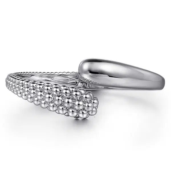 Sterling Silver Pave Bujukan Bypass Bangle