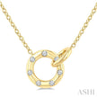 1/6ct Diamond Interlocked Circle Fashion Petite Pendant in 10K Yellow Gold