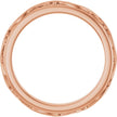 18K Rose Gold 2.8 mm Sculptural Flat Band Size 7