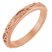 18K Rose Gold 2.8 mm Sculptural Flat Band Size 7