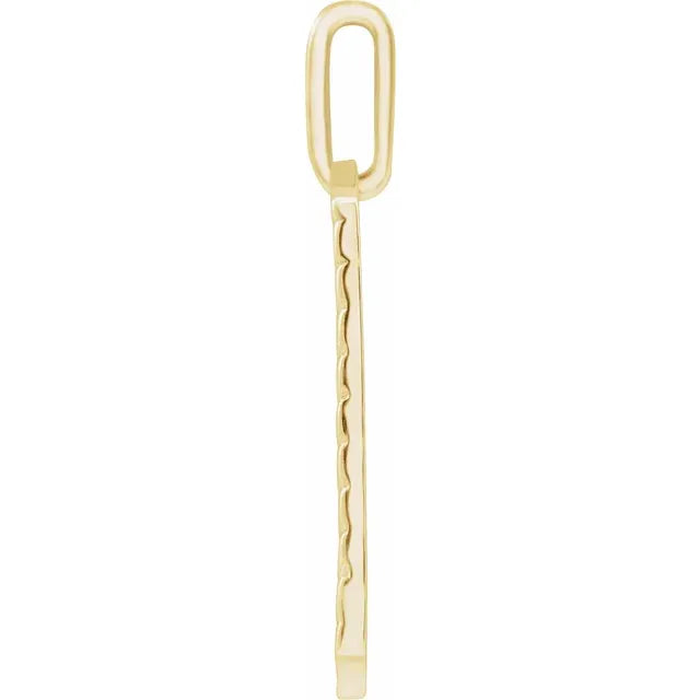 14k Gold Pattern Dog Tag