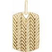 14k Gold Pattern Dog Tag