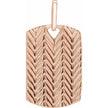 14k Gold Pattern Dog Tag