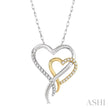 Interlocked Diamond Heart Pendant