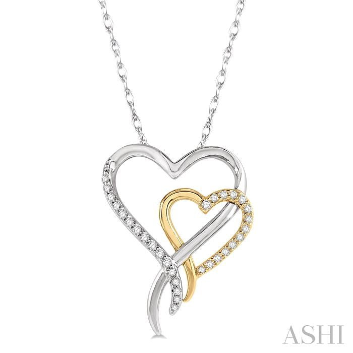 Interlocked Diamond Heart Pendant