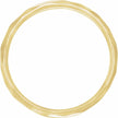 14K Gold 5 mm Geometric Faceted Comfort-Fit Flat Band Size 10