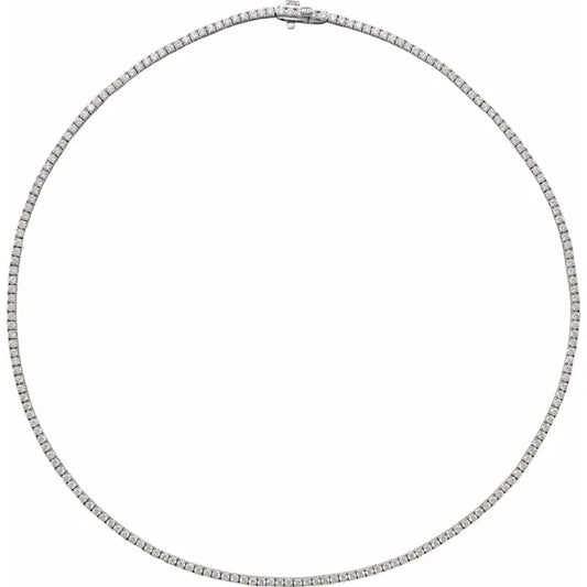 7 Carats 18'" Diamond Tennis Necklace