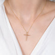 Floating Diamond Cross 1/4ctw