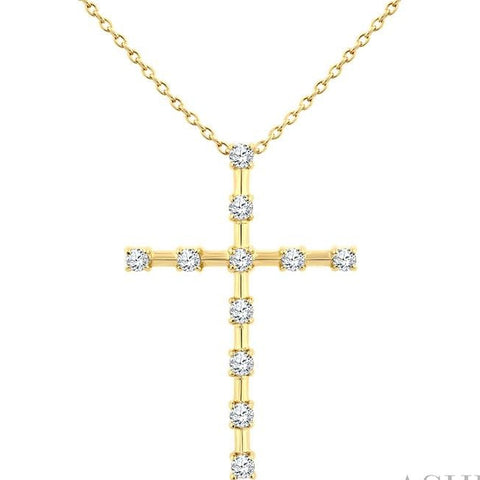 Floating Diamond Cross 1/4ctw