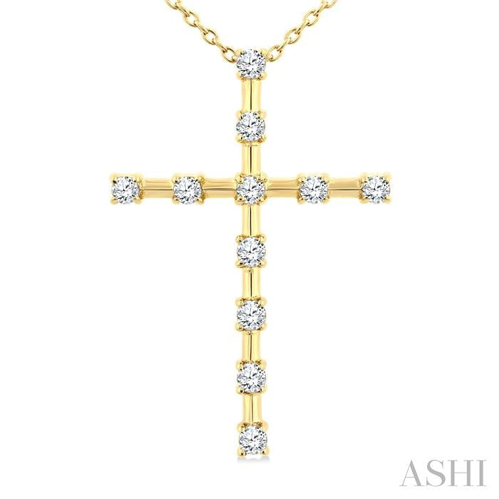 Floating Diamond Cross 1/4ctw