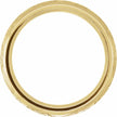 14K Yellow Gold 6 mm Sculptural Half Round Band Size 10