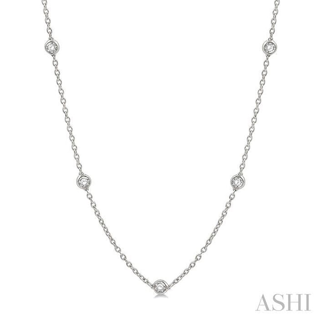 Exquisite Diamonds by the Yard Fashion Necklace in 14K White Gold