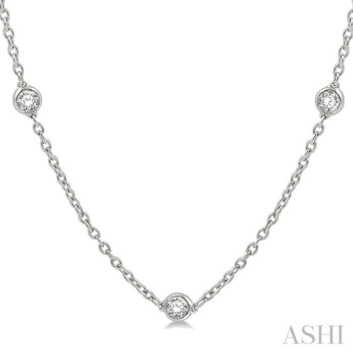 Exquisite Diamonds by the Yard Fashion Necklace in 14K White Gold