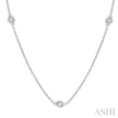 Elegant 1/2ct Round Cut Diamond Fashion Necklace in 14K White Gold