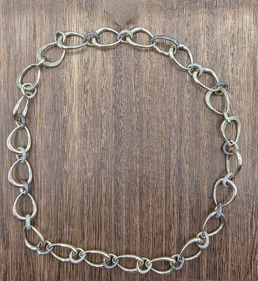 Fantastic LeVian Chocolate and Nude Diamonds Necklace in 14K Honey Gold