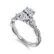 Fantastic Twisted Oval Three Stone Diamond Engagement Ring in 14K Gold | Gemma's Jewelers