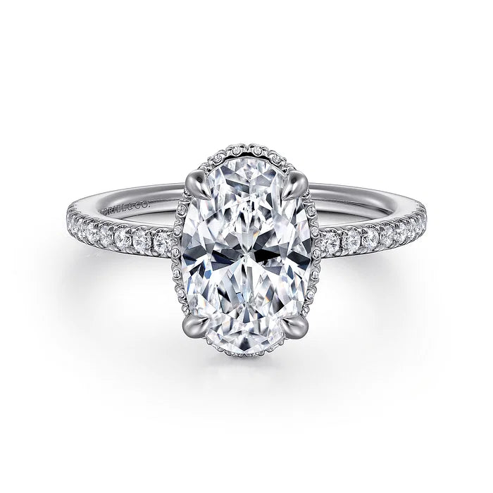 Hidden Halo Diamond Engagement Ring