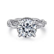 3 Carat 14K White Gold Round Halo Diamond Engagement Ring