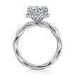 3 Carat 14K White Gold Round Halo Diamond Engagement Ring