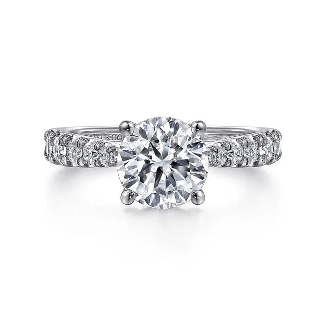 Elegant Hidden Halo Round Diamond Engagement Ring in 14K Gold | Gemma's Jewelers