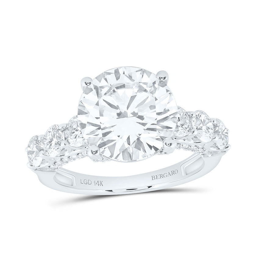 Stunning 14K White Gold 6 5/8ctw Diamond Ring