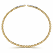The Bujukan Collection Diamond Open Cuff Bangle in 14K Yellow Gold