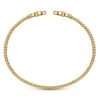 Gabriel & Co. Bujukan Diamond Split Flower Cuff Bangle Bracelet in 14K Yellow Gold