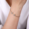 Gabriel & Co. Bujukan Diamond Split Flower Cuff Bangle Bracelet in 14K Yellow Gold