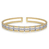 Gabriel & Co. Bujukan Diamond Bold Cuff Bangle Bracelet in 14K Two Tone