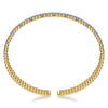 Gabriel & Co. Bujukan Diamond Bold Cuff Bangle Bracelet in 14K Two Tone