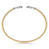 Gabriel & Co. Bujukan Diamond Tear Drops Bangle Bracelet in 14K Two Tone