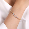 Gabriel & Co. Bujukan Diamond Tear Drops Bangle Bracelet in 14K Two Tone