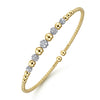 Gabriel & Co. Bujukan Diamond Stations Bangle in 14K Yellow-White Gold