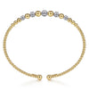 Gabriel & Co. Bujukan Diamond Stations Bangle in 14K Yellow-White Gold