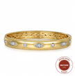 The Bujukan Collection Marquise Station Diamond Bangle in 14K Yellow Gold