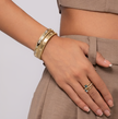 The Bujukan Collection Marquise Station Diamond Bangle in 14K Yellow Gold