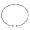 Gabriel & Co. Bujukan Diamond Cross Split Bangle Bracelet in 14K White Gold