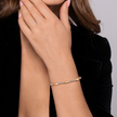 The Bujukan Collection Two-Tone Three-Bar Station Open Cuff Bangle in Sterling Silver and 14K Gold