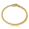 Gabriel & Co. Bujukan Diamond Snake Wrapped Bangle Bracelet in 14K Yellow Gold
