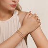 Gabriel & Co. Bujukan Diamond Snake Wrapped Bangle Bracelet in 14K Yellow Gold