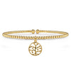 Gabriel & Co. Bujukan Tree of Life Charm Bangle Bracelet in 14K Yellow Gold