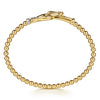 Gabriel & Co. Bujukan Beads Diamond Stirrup Cuff Bangle Bracelet in 14K Yellow Gold