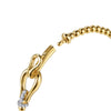 Gabriel & Co. Bujukan Beads Diamond Stirrup Cuff Bangle Bracelet in 14K Yellow Gold