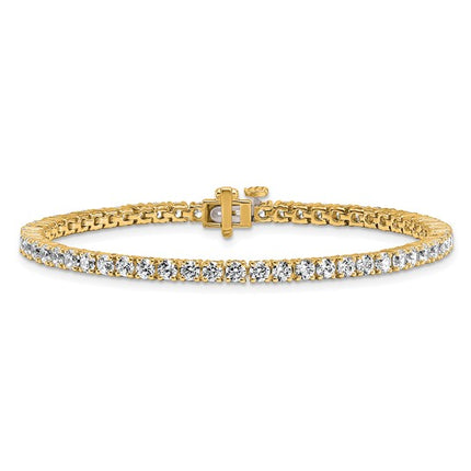 14k 5 carat Lab Grown Diamond VS+ F+ Tennis Bracelet