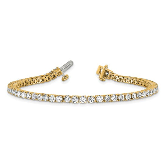 14k 5 carat Lab Grown Diamond VS+ F+ Tennis Bracelet